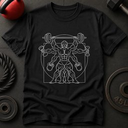 Vitruvian Gym T Shirt Gift For Fitness Lover