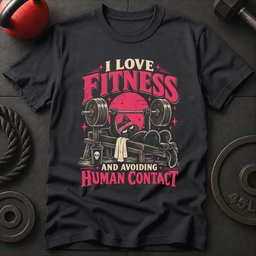Avoid Human Contact T Shirt Gift For Fitness Lover