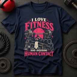 Avoid Human Contact T Shirt Gift For Fitness Lover