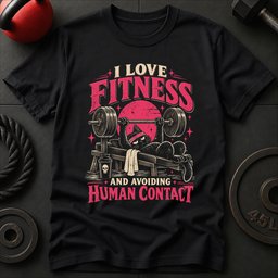 Avoid Human Contact T Shirt Gift For Fitness Lover