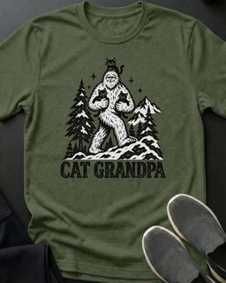 Cat Grandpa Tee Gift For Grandpa