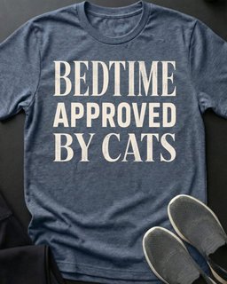 Bedtime Approved Tee Gift For Cat Lover