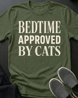 Bedtime Approved Tee Gift For Cat Lover
