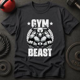Gym Beast Bull T Shirt Gift For Fitness Lover