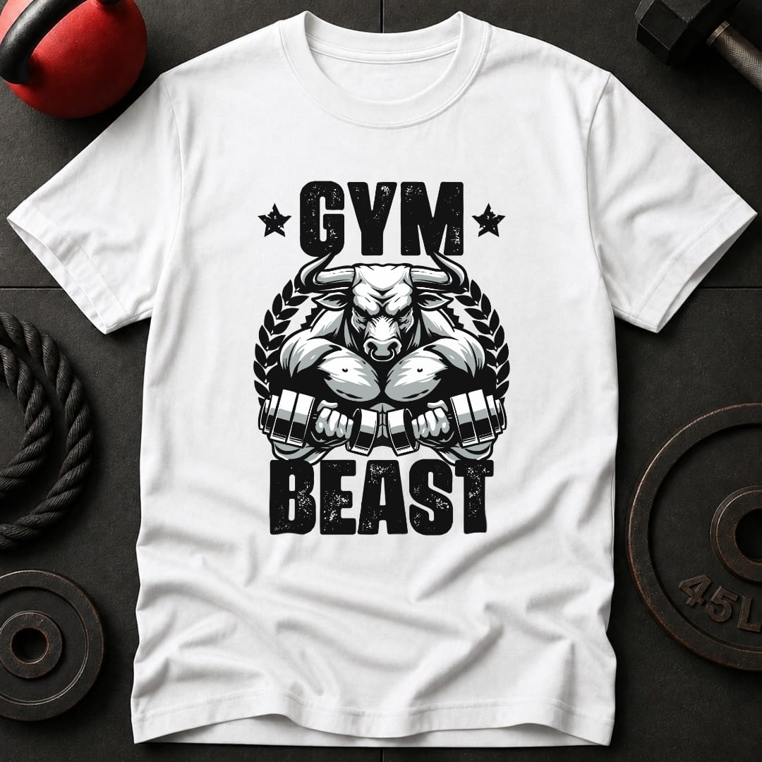 Gym Beast Bull T Shirt Gift For Fitness Lover