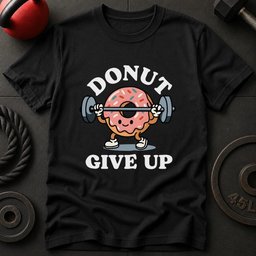 Donut Give Up T Shirt Gift For Fitness Lover