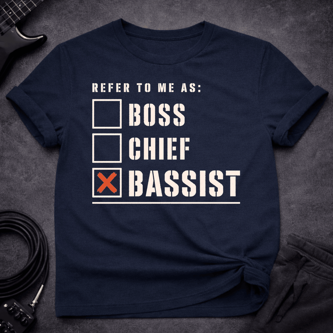Call Me Bassist T Shirt Gift For Bass Player
