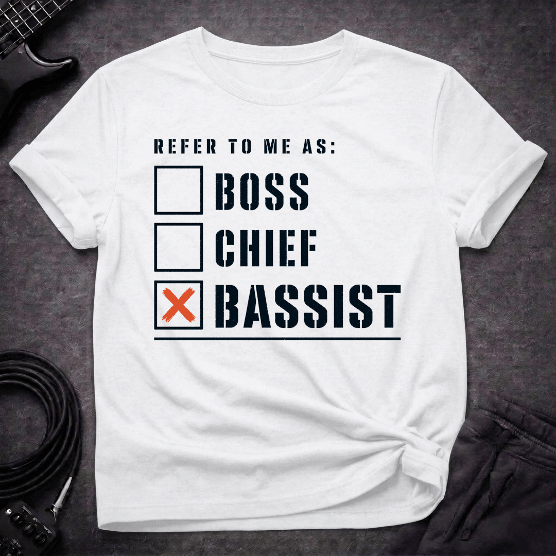 Call Me Bassist T Shirt Gift For Bass Player