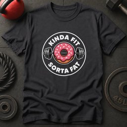 Kinda Fit Sorta Fat T Shirt Gift For Fitness Lover