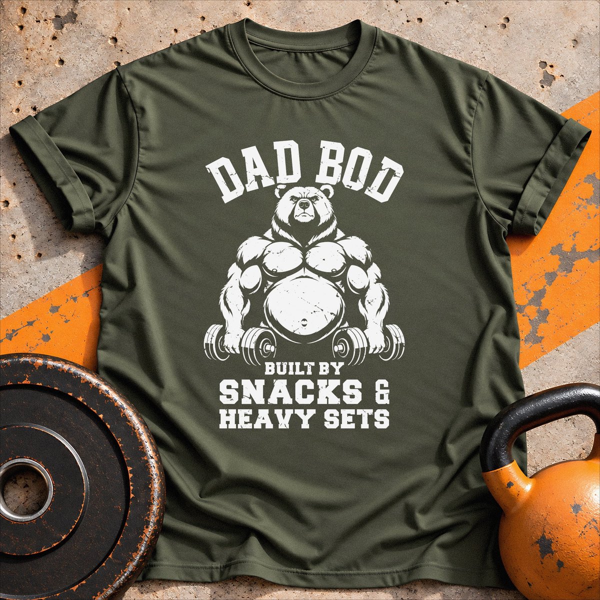 Dad Bod Bear T Shirt Gift For Dad