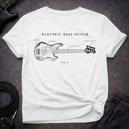 Bass Blueprint T Shirt Gift For Bass Player