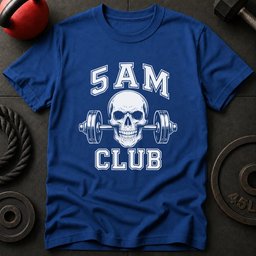 5 Am Club Skull Gym T Shirt Gift For Fitness Lover