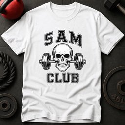 5 Am Club Skull Gym T Shirt Gift For Fitness Lover