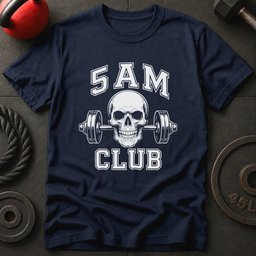 5 Am Club Skull Gym T Shirt Gift For Fitness Lover