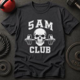 5 Am Club Skull Gym T Shirt Gift For Fitness Lover