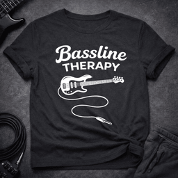 Bassline Therapy T Shirt Gift For Bass Player