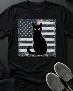 Black Flag Tee Gift For Cat Lover