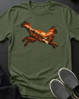 Canyon Leap Tee Gift For Cat Lover