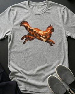 Canyon Leap Tee Gift For Cat Lover