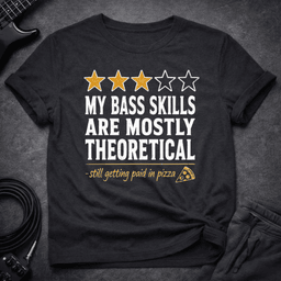 Theoretical Skills T Shirt Gift For Bass Player