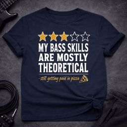 Theoretical Skills T Shirt Gift For Bass Player