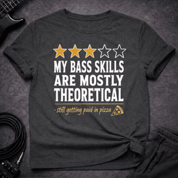 Theoretical Skills T Shirt Gift For Bass Player