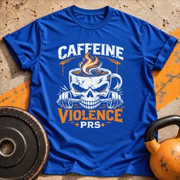 Caffeine Violence Prs T Shirt Gift For Fitness Lover