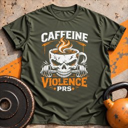Caffeine Violence Prs T Shirt Gift For Fitness Lover