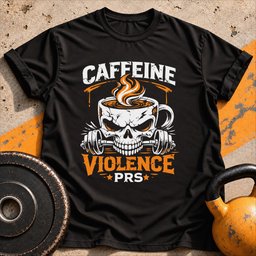 Caffeine Violence Prs T Shirt Gift For Fitness Lover