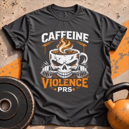 Caffeine Violence Prs T Shirt Gift For Fitness Lover