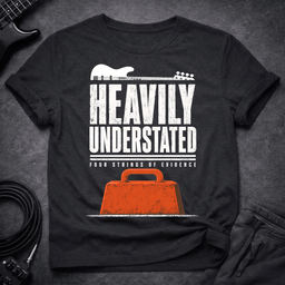 Heavily Understated T Shirt Gift For Bass Player