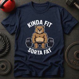 Kinda Fit Sorta Fat Bear T Shirt Gift For Fitness Lover
