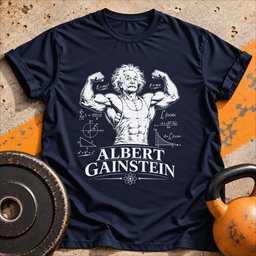 Albert Gainstein T Shirt Gift For Fitness Lover