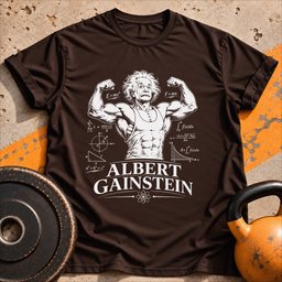 Albert Gainstein T Shirt Gift For Fitness Lover