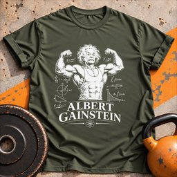 Albert Gainstein T Shirt Gift For Fitness Lover