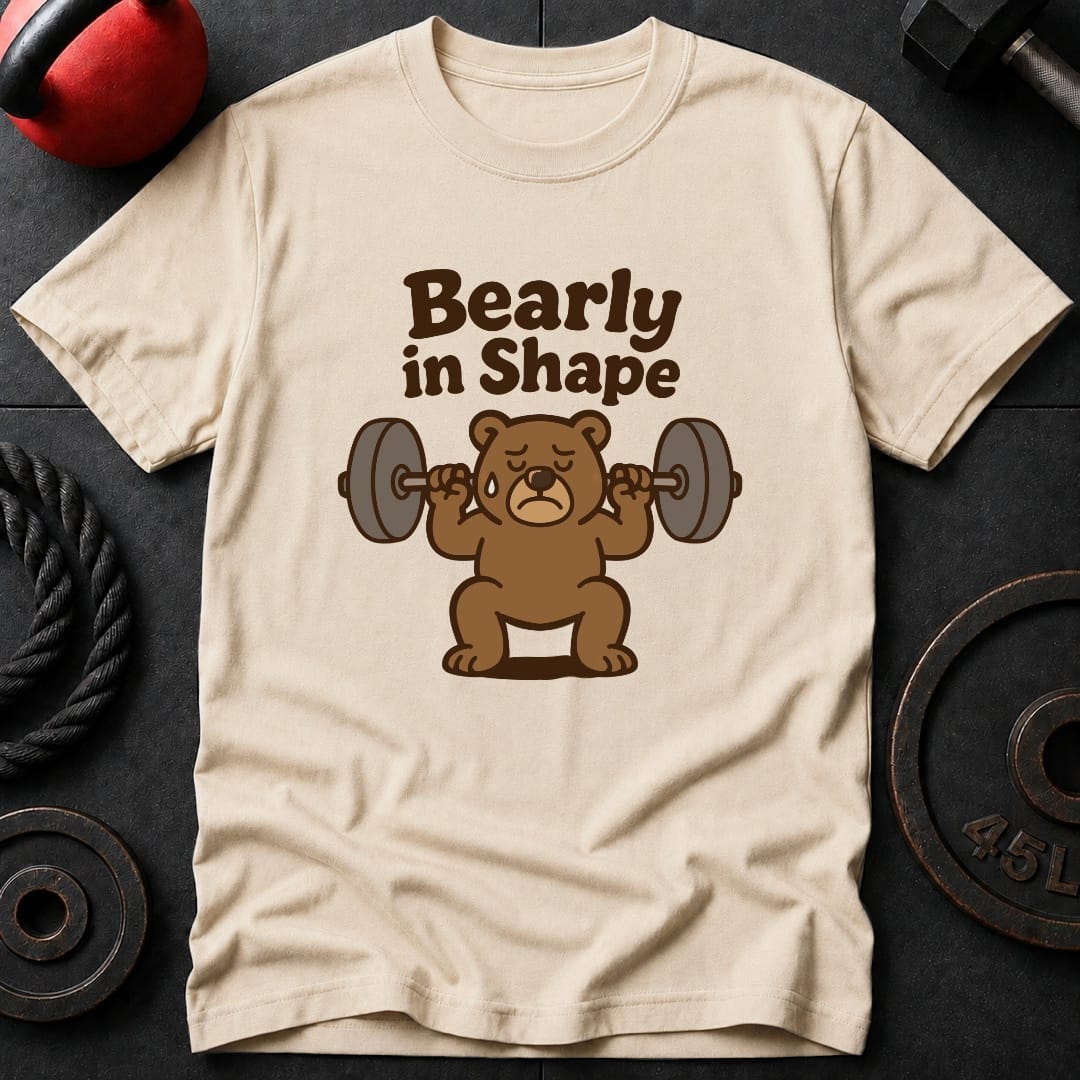 Bearly In Shape T Shirt Gift For Fitness Lover