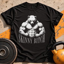 Skinny Bit H Bear T Shirt Gift For Fitness Lover