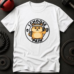 I Choose Pain Hamster T Shirt Gift For Fitness Lover
