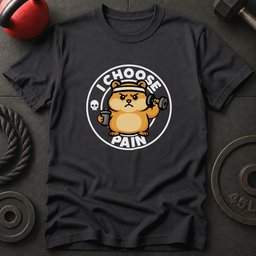I Choose Pain Hamster T Shirt Gift For Fitness Lover