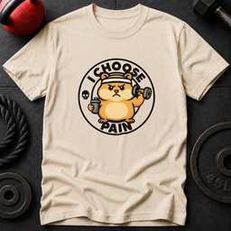 I Choose Pain Hamster T Shirt Gift For Fitness Lover