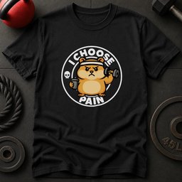 I Choose Pain Hamster T Shirt Gift For Fitness Lover