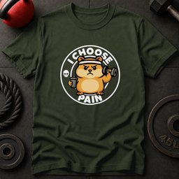 I Choose Pain Hamster T Shirt Gift For Fitness Lover