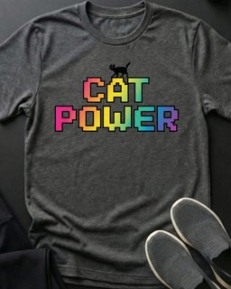 Cat Power Tee Gift For Cat Lover