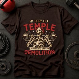 My Body Is A Temple T Shirt Gift For Fitness Lover