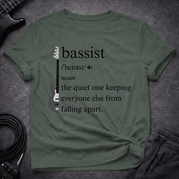 Bassist Definition T Shirt Gift For Bass Player