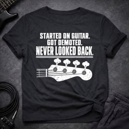 Never Looked Back T Shirt Gift For Bass Player