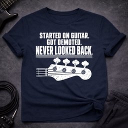 Never Looked Back T Shirt Gift For Bass Player