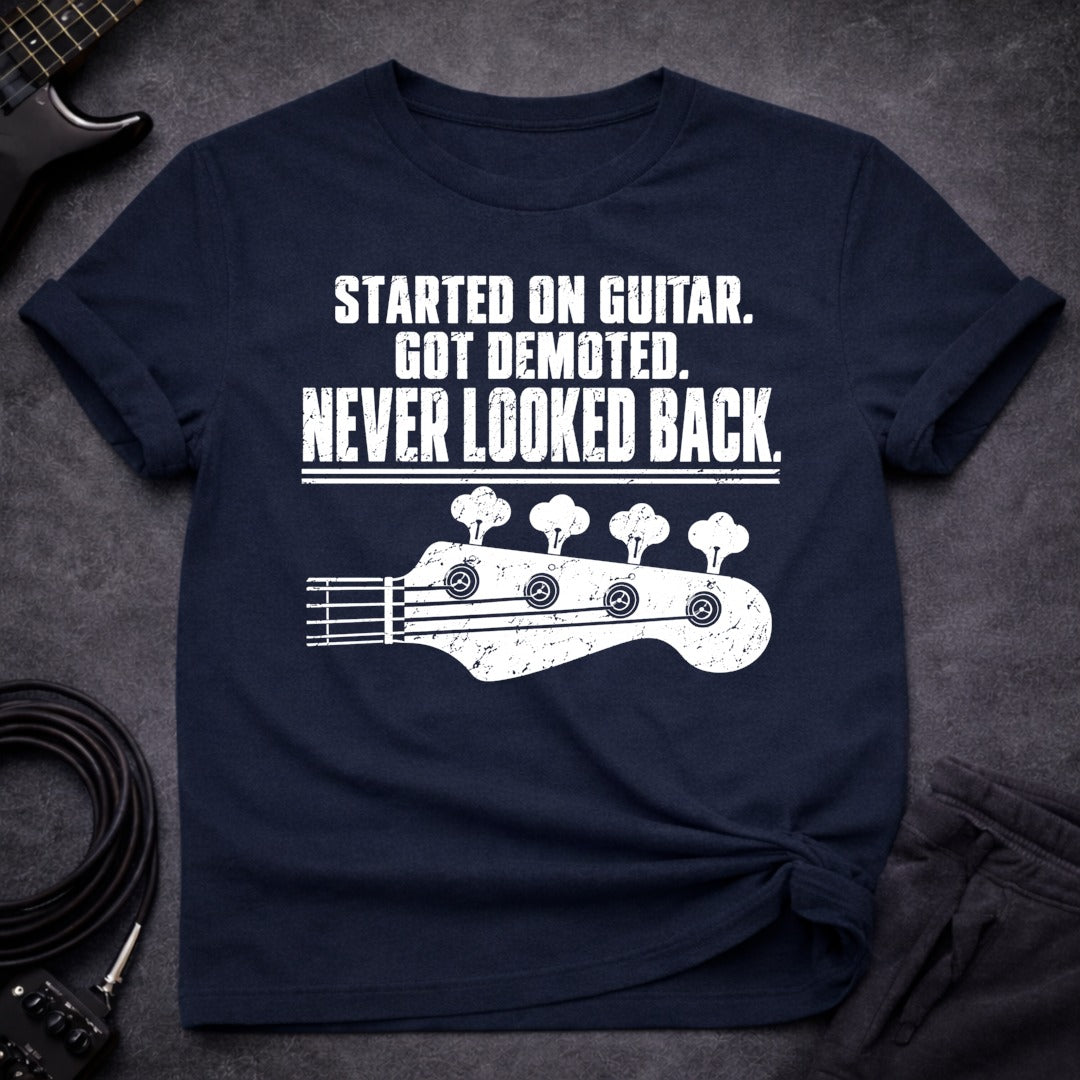 Never Looked Back T Shirt Gift For Bass Player