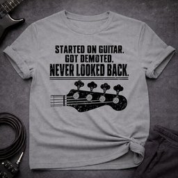 Never Looked Back T Shirt Gift For Bass Player