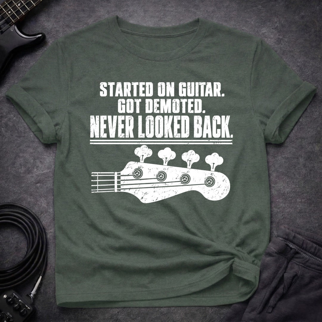 Never Looked Back T Shirt Gift For Bass Player